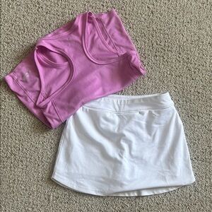DSG Pink Tank Top and White Skort Set